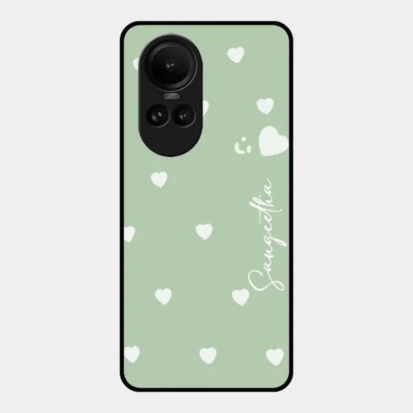 Be Loved Glossy Customised Metal Case Cover Mint Green For Oppo Reno 10 Pro 5G