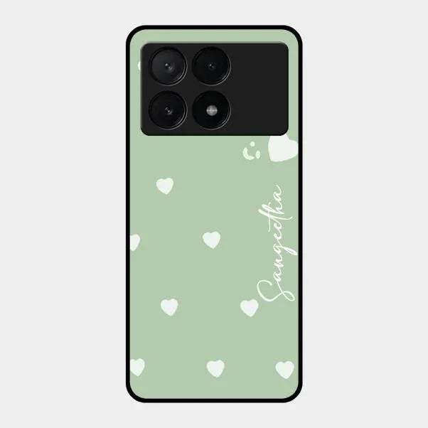 Be Loved Glossy Customised Metal Case Cover Mint Green For Poco X6 Pro 5G