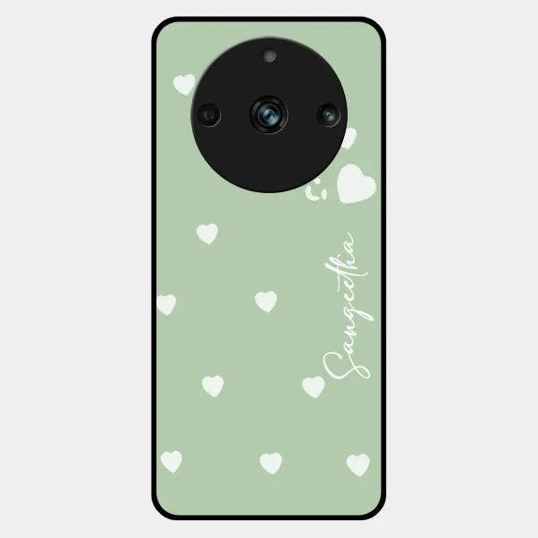 Be Loved Glossy Customised Metal Case Cover Mint Green For Realme 11 Pro 5G