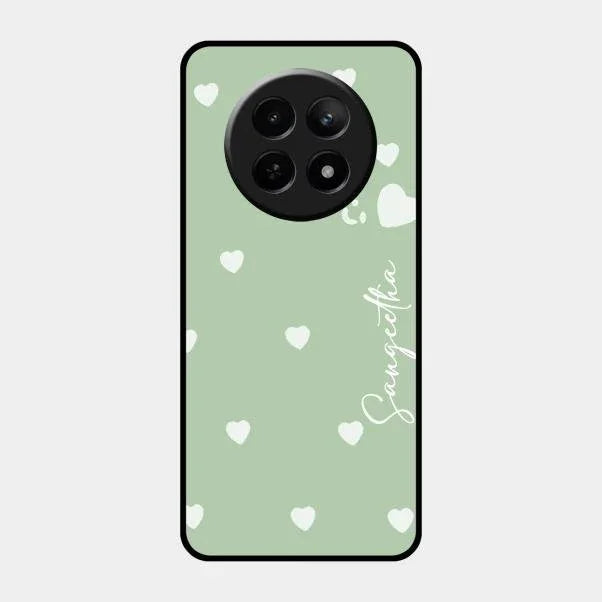 Be Loved Glossy Customised Metal Case Cover Mint Green For Realme 12 5G