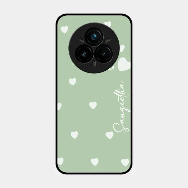 Be Loved Glossy Customised Metal Case Cover Mint Green For Realme 14 Pro 5G