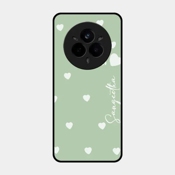 Be Loved Glossy Customised Metal Case Cover Mint Green For Realme 14 Pro Plus 5G