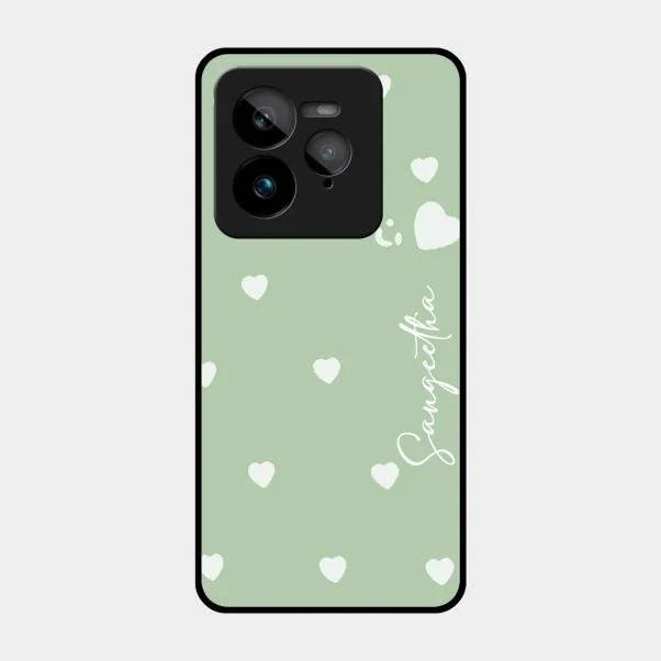 Be Loved Glossy Customised Metal Case Cover Mint Green For Realme Gt 7 Pro