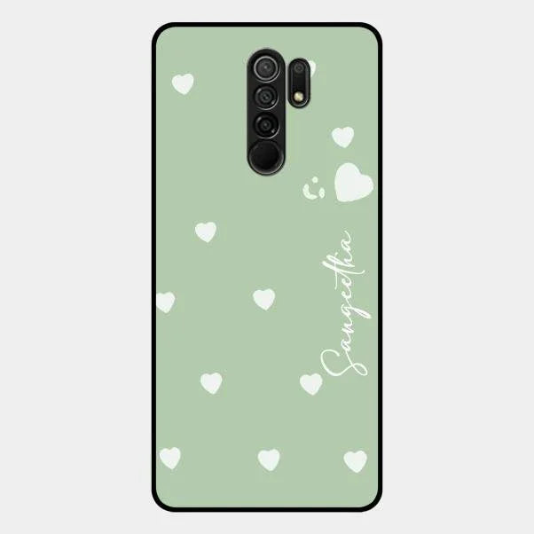 Be Loved Glossy Customised Metal Case Cover Mint Green For Redmi 9 Prime