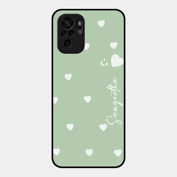 Be Loved Glossy Customised Metal Case Cover Mint Green For Redmi Note 10
