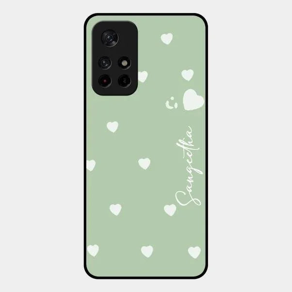 Be Loved Glossy Customised Metal Case Cover Mint Green For Redmi Note 11T 5G