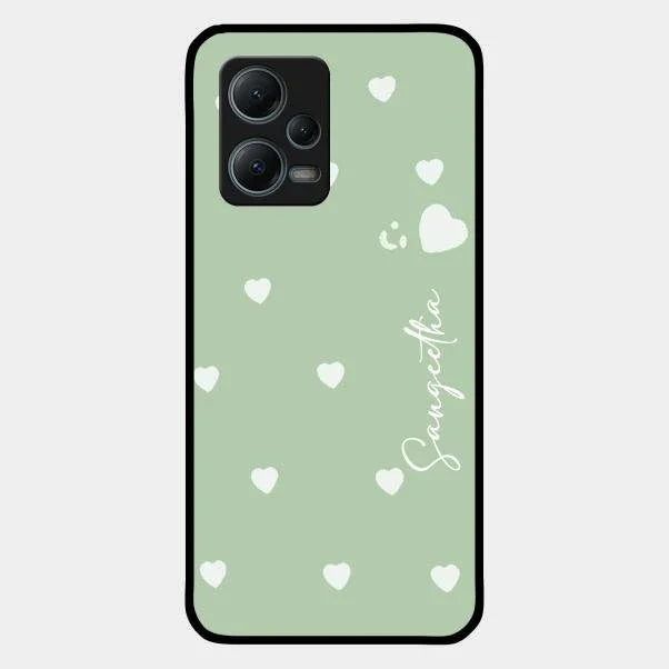 Be Loved Glossy Customised Metal Case Cover Mint Green For Redmi Note 12 5G