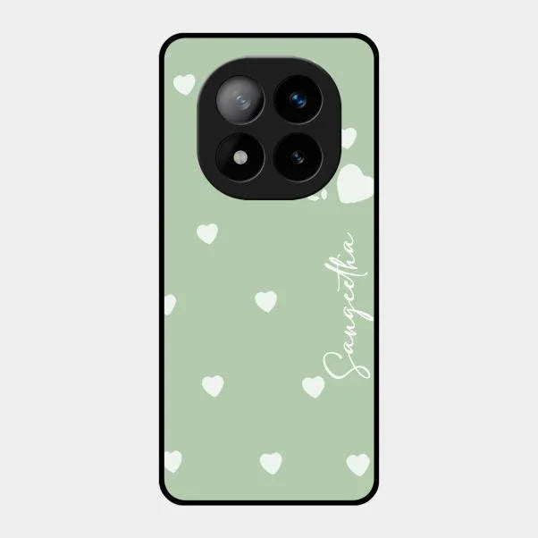 Be Loved Glossy Customised Metal Case Cover Mint Green For Redmi Note 14 Pro Plus 5G