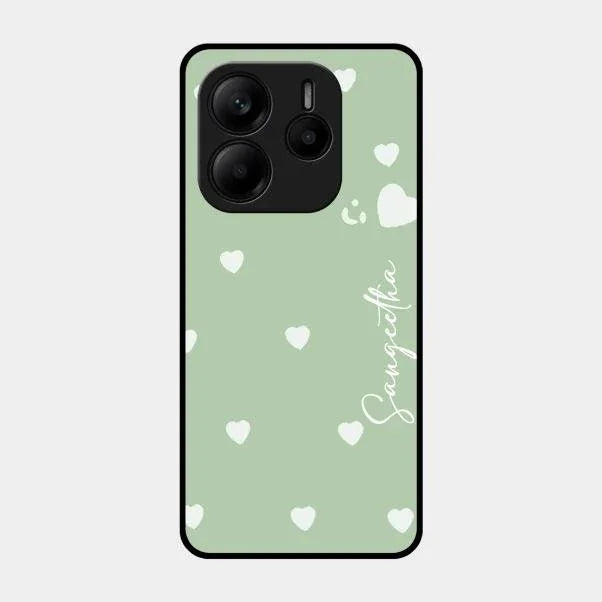 Be Loved Glossy Customised Metal Case Cover Mint Green For Redmi Note 14 Se 5G