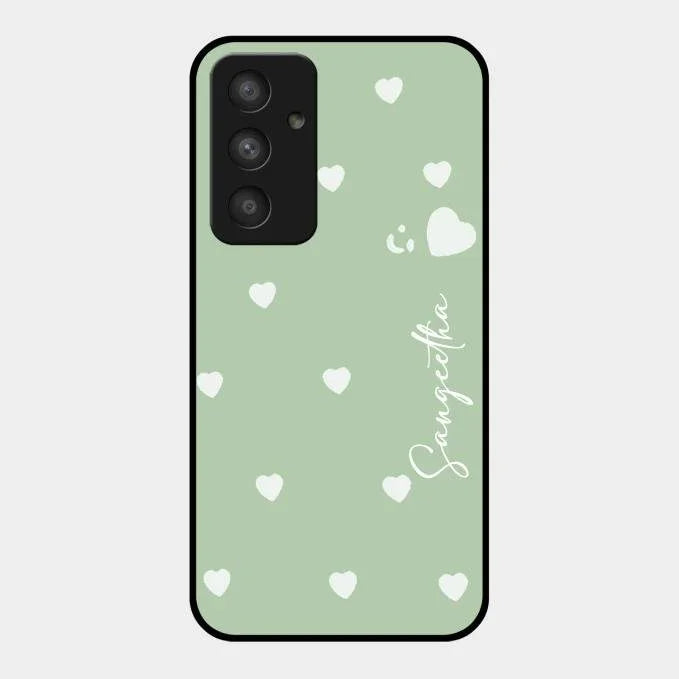 Be Loved Glossy Customised Metal Case Cover Mint Green For Samsung Galaxy A54 5G