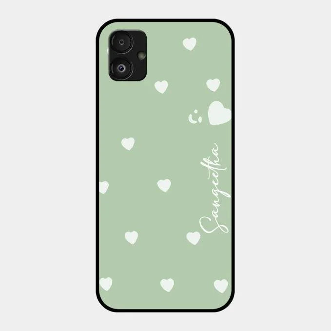 Be Loved Glossy Customised Metal Case Cover Mint Green For Samsung Galaxy F14 5G
