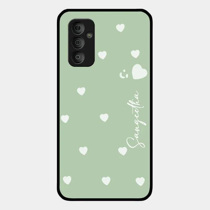 Be Loved Glossy Customised Metal Case Cover Mint Green For Samsung Galaxy F23 5G