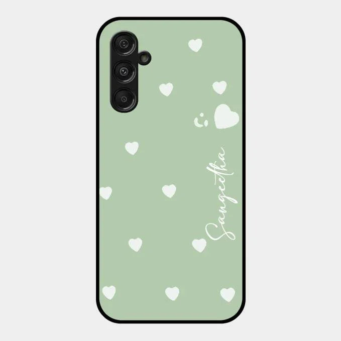 Be Loved Glossy Customised Metal Case Cover Mint Green For Samsung Galaxy F34 5G