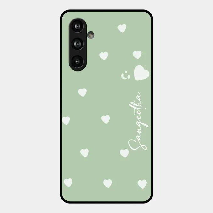 Be Loved Glossy Customised Metal Case Cover Mint Green For Samsung Galaxy F54 5G