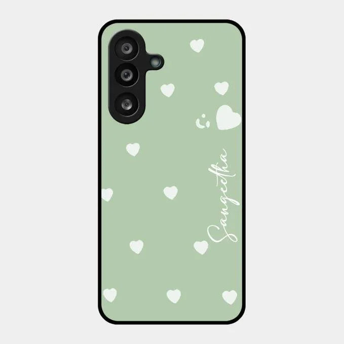 Be Loved Glossy Customised Metal Case Cover Mint Green For Samsung Galaxy F56 5G