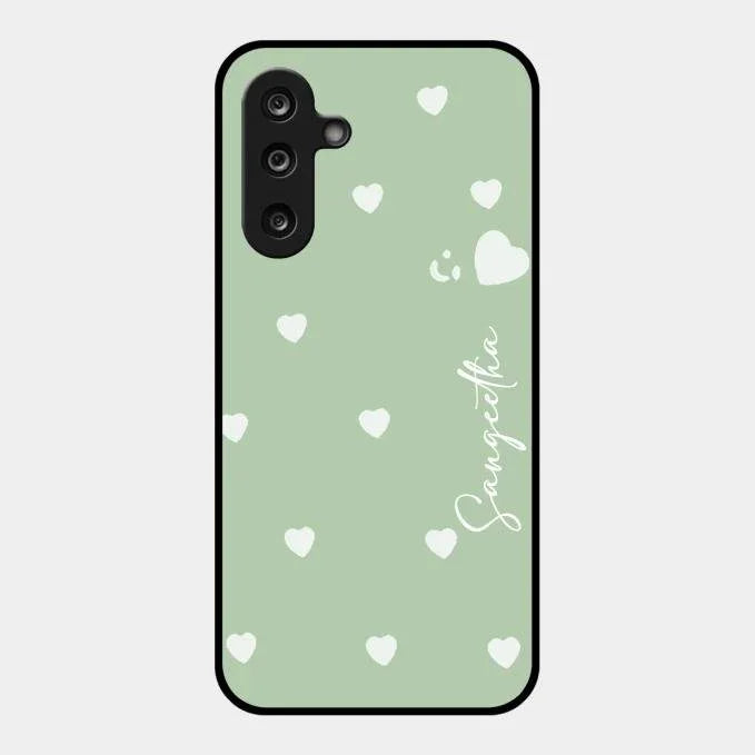 Be Loved Glossy Customised Metal Case Cover Mint Green For Samsung Galaxy M55S 5G