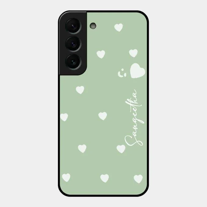 Be Loved Glossy Customised Metal Case Cover Mint Green For Samsung Galaxy S22 Plus 5G