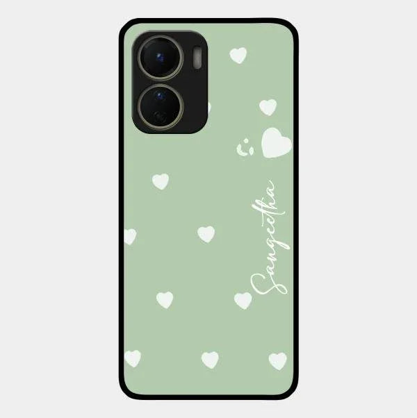 Be Loved Glossy Customised Metal Case Cover Mint Green For Vivo T2X 5G