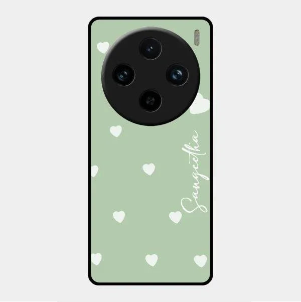 Be Loved Glossy Customised Metal Case Cover Mint Green For Vivo X100 Pro 5G