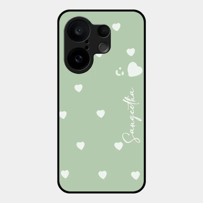 Be Loved Glossy Customised Metal Case Cover Mint Green For Vivo X200 Fe 5G