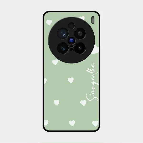 Be Loved Glossy Customised Metal Case Cover Mint Green For Vivo X200 Pro 5G