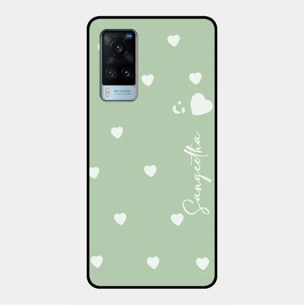 Be Loved Glossy Customised Metal Case Cover Mint Green For Vivo X60 5G