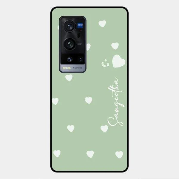 Be Loved Glossy Customised Metal Case Cover Mint Green For Vivo X60 Pro Plus 5G