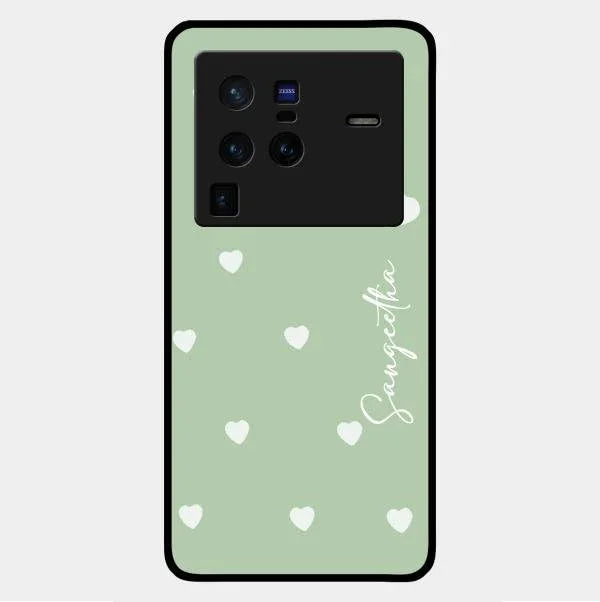 Be Loved Glossy Customised Metal Case Cover Mint Green For Vivo X80 Pro 5G