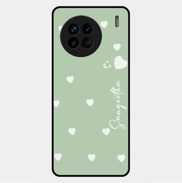 Be Loved Glossy Customised Metal Case Cover Mint Green For Vivo X90 5G