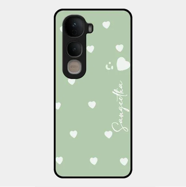 Be Loved Glossy Customised Metal Case Cover Mint Green For Vivo Y400 5G
