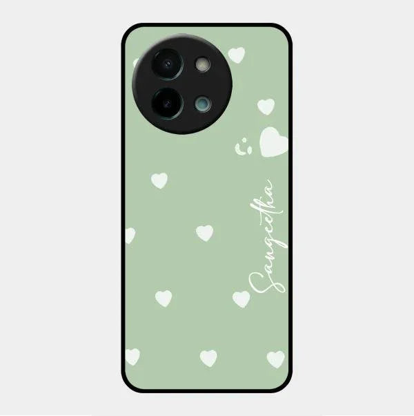 Be Loved Glossy Customised Metal Case Cover Mint Green For Vivo Y58 5G