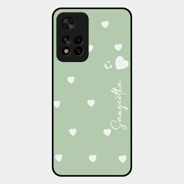 Be Loved Glossy Customised Metal Case Cover Mint Green For Xiaomi 11I 5G