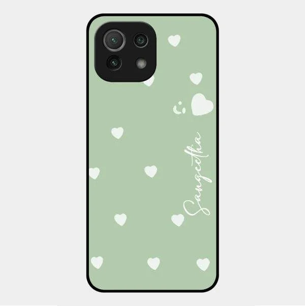 Be Loved Glossy Customised Metal Case Cover Mint Green For Xiaomi Mi 11 Lite