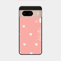 Be Loved Glossy Customised Metal Case Cover Peach For Google Pixel 8 5G