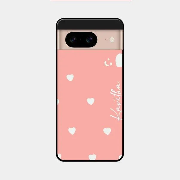 Be Loved Glossy Customised Metal Case Cover Peach For Google Pixel 8 5G