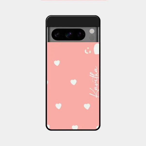 Be Loved Glossy Customised Metal Case Cover Peach For Google Pixel 8 Pro 5G