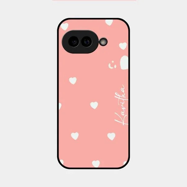 Be Loved Glossy Customised Metal Case Cover Peach For Google Pixel 9A 5G