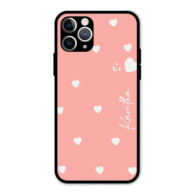 Be Loved Glossy Customised Metal Case Cover Peach For iPhone 11 Pro