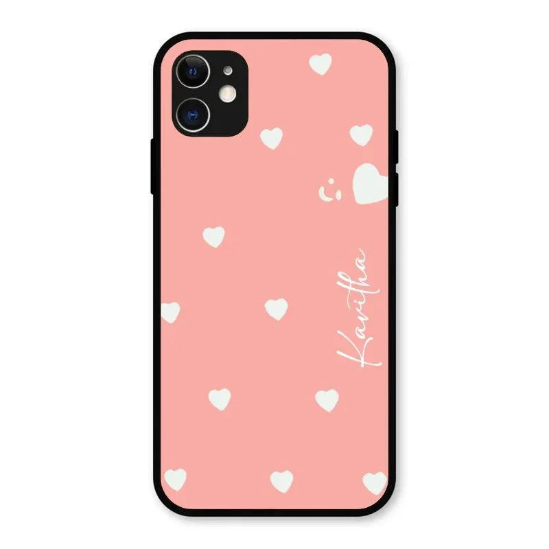 Be Loved Glossy Customised Metal Case Cover Peach For iPhone 11