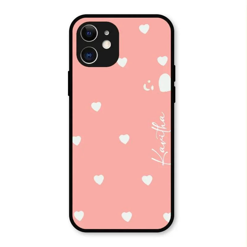 Be Loved Glossy Customised Metal Case Cover Peach For iPhone 12