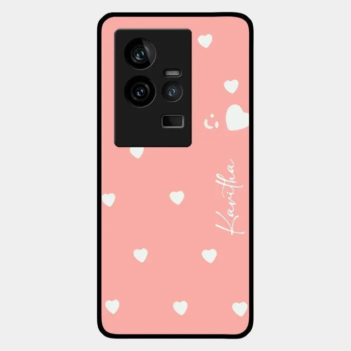 Be Loved Glossy Customised Metal Case Cover Peach For Iqoo 11 5G