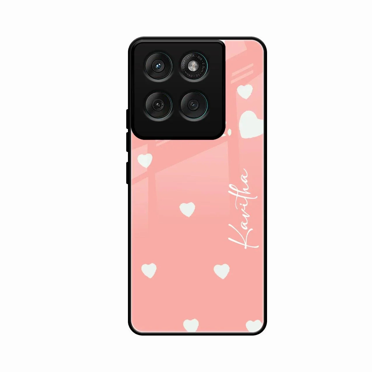 Be Loved Glossy Customised Metal Case Cover Peach For Motorola Edge 60 5G