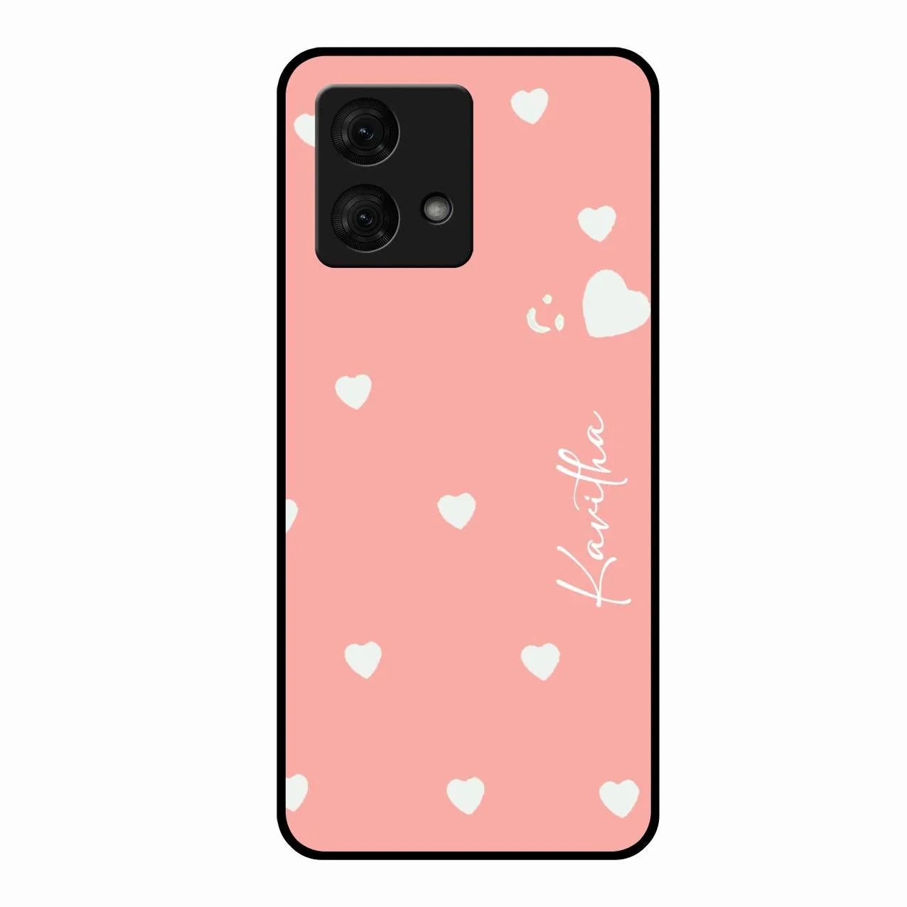 Be Loved Glossy Customised Metal Case Cover Peach For Motorola g84 5G