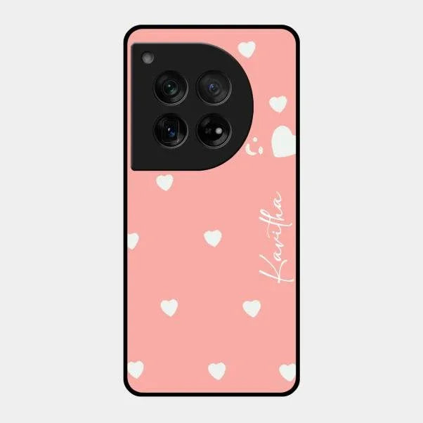 Be Loved Glossy Customised Metal Case Cover Peach For Oneplus 12 5G