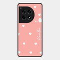 Be Loved Glossy Customised Metal Case Cover Peach For Oneplus 12R 5G