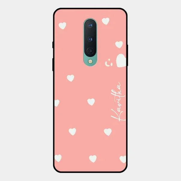 Be Loved Glossy Customised Metal Case Cover Peach For Oneplus 8