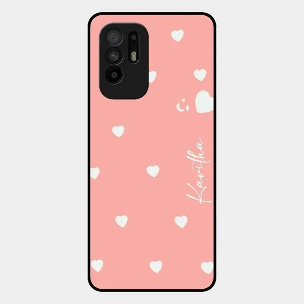 Be Loved Glossy Customised Metal Case Cover Peach For Oppo F19 Pro Plus 5G