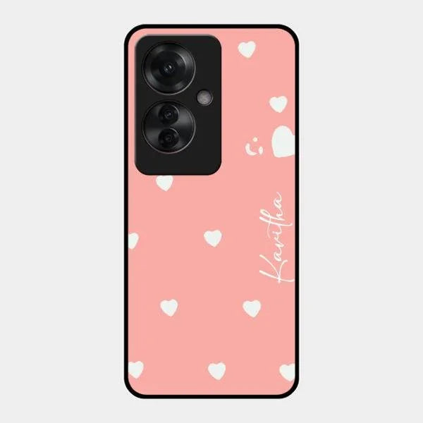 Be Loved Glossy Customised Metal Case Cover Peach For Oppo F25 Pro 5G