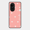 Be Loved Glossy Customised Metal Case Cover Peach For Oppo Reno 10 5G