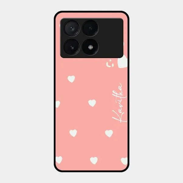 Be Loved Glossy Customised Metal Case Cover Peach For Poco X6 Pro 5G